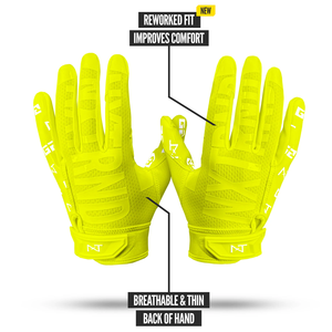Gants de football américain 7v7 en gel de silicone de haute qualité, personnalisables avec logo, pour receveurs, durables, antidérapants, pour jeunes et adultes, avec logo en caoutchouc. - Product Image 4