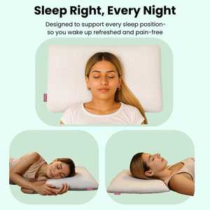 Almohada de espuma viscoelástica de perfil delgado de la mejor calidad 2025, diseño moderno para personas que duermen de espalda, soporte ortopédico cómodo de baja altura para el cuello - Product Image 6