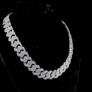 Nouveauté 2026 Collier Chaîne Maille Cubaine à Griffes en Moissanite VVS, Style Hip Hop Entièrement Sertie, en Argent Sterling 925, Bijou de Luxe, Cadeau de Mariage - Product Image 2
