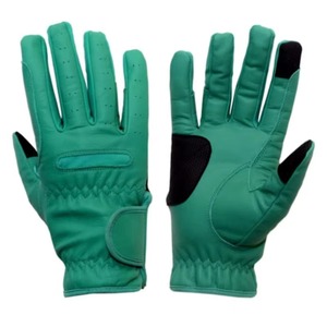 Guantes de Polo de Cuero con Logotipo Personalizado, Guantes de Montar al Aire Libre Ligeros de Invierno, Tradicionales, de Carbono, Antideslizantes, con Cierre de Gancho y Bucle en los Dedos - Product Image 2