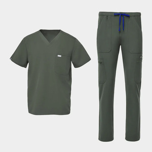 Medical Uniform Men Nursing Scrub <b>Sets</b> Stretch Short Sleeve safety wear quick dry Clinic Medical Uniforms for Lab <b>Doctor</b> - Product Image 3