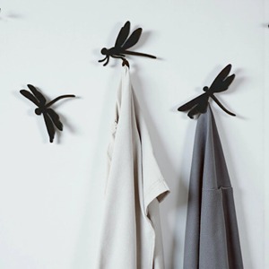 Gancho Decorativo de Metal Negro con Forma de Libélula, Colgador de Pared Multiusos, Ideal para el Hogar, la Oficina y la Habitación de los Niños, de la India - Product Image 5