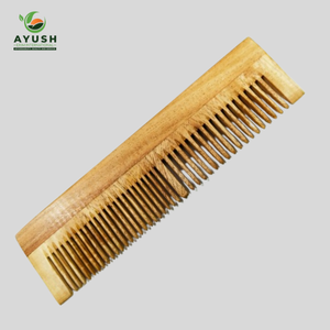 Peine para el cabello de madera natural hecho de madera de Neem para peinar el cabello y masajear el cuero cabelludo - Product Image 4