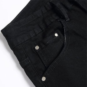 Shorts en jean vintage pour hommes, style hip-hop haut de gamme, décontractés, pour l'extérieur, avec taille élastique – Vente en gros - Product Image 6