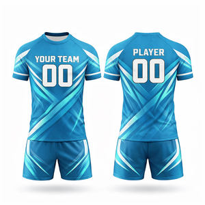 Uniformes Deportivos Personalizados Azules y Blancos con Ajuste Flexible y Tela Resistente para Partidos y Entrenamientos de Alta Intensidad - Product Image 4