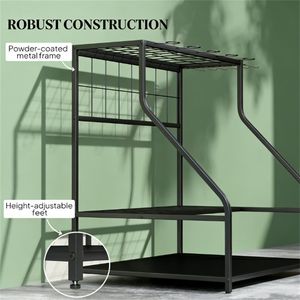 Étagère de rangement pour outils de jardin à 3 niveaux en orange pour organiser vos outils d'extérieur - Product Image 4