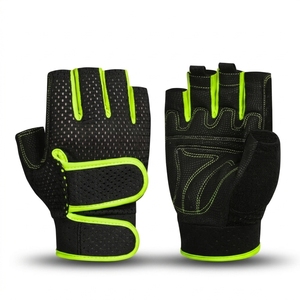 Gants de musculation en cuir rembourrés en gel, demi-doigts, compatibles écran tactile, antidérapants, avec sangle de poignet, respirants, pour le fitness - Product Image 6
