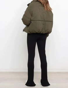 Chaquetas Acolchadas para Mujer, Chaquetas Cortas Tipo Burbuja, Chaquetas de Plumón para Mujer, Tallas S-XL, Chaquetas Bomber de Invierno con Parches Personalizados - Product Image 4