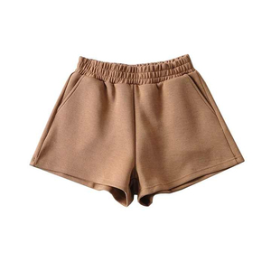 Nouveaux shorts décontractés pour femmes en tissu Oxford polyester respirant avec bordure en dentelle et taille élastique haute - Product Image 3