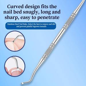 Kit Profesional de 6 Piezas para el Cuidado de Uñas y Cutículas de Acero Inoxidable - Tijeras Resistentes, Lima de Uñas, Empujador de Cutículas, Cortaúñas, Tijeras - Product Image 4