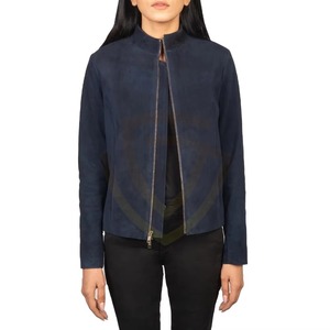 New Arrival Women's <b>Suede</b> Leather <b>Jacket</b> Genuine Leather Embroidery Eco-Friendly Windproof <b>Suede</b> Leather - Product Image 1