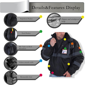 Professional Winter Safety <b>Jacket</b> Waterproof High Visibility Workwear Premium Manufacturer - Product Image 4