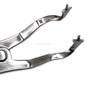 Pinza de dique dental de precisión mundial de acero inoxidable con 3 posiciones de mandíbula, instrumento quirúrgico manual ergonómico Clase I CE - Product Image 3