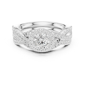 Bague de Mariage en Or Jaune 14 carats avec Diamant de Laboratoire Rond pour Femme |   Nouveau diamant cultivé - Product Image 2