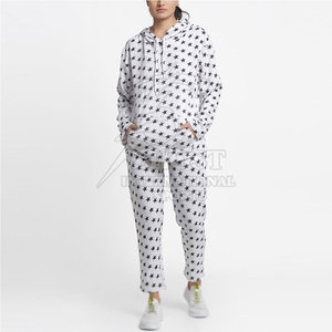 Ensemble de survêtement sportif pour femmes OEM, sweat-shirt en coton doux, pantalon de jogging, vêtements décontractés pour la maison, tenue d'entraînement physique, nouveauté - Product Image 1
