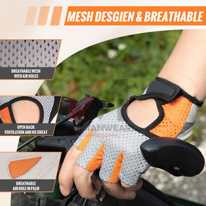 Guantes de Ciclismo de Carretera para Hombre, Transpirables, Antideslizantes, sin Dedos, con Acolchado de Gel Absorbente de Impactos, Ligeros - Product Image 2
