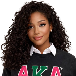 For Green Fleece <b>Winter</b> Casual Sweatshirt <b>Women</b> Greek Letter Embroidered Premium Crew Neck Front Logo <b>Top</b> - Product Image 2