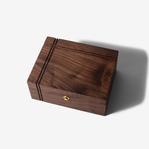 Boîte de rangement en bois massif avec logo personnalisé, avec serrure et clé, boîte à souvenirs en bois d'acacia, boîte à souvenirs décorative - Product Image 3