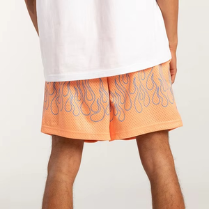 Shorts double en maille à séchage rapide, coupe ample, longueur genou, avec cordon de serrage, style vintage, pour homme – Collection été – Offre spéciale - Product Image 3