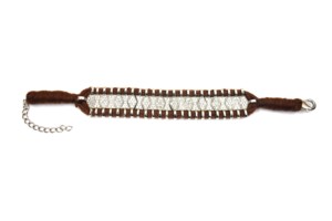 Pave Diamond Bohemian White Rhodium Plated Macrame Adjustable Bracelet <b>for</b> <b>Men</b> Women & Children-Party Gift - Product Image 4