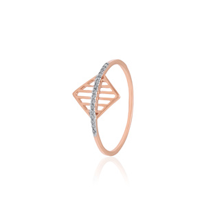 Diamante natural radiante de 0.07 quilates, corte brillante redondo, en montura de oro amarillo macizo, joyería fina minimalista para mujer - Product Image 3