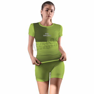Ensembles t-shirts et shorts pour femmes, ensembles décontractés 2 pièces pour femmes, vêtements d'été, ensembles en coton tendance pour femmes - Product Image 2