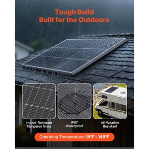 2 pannelli solari monocristallini bifacciali da 100W ad alta efficienza (23%) di tipo N con uscita MC4, telaio in alluminio IP67 - Product Image 5
