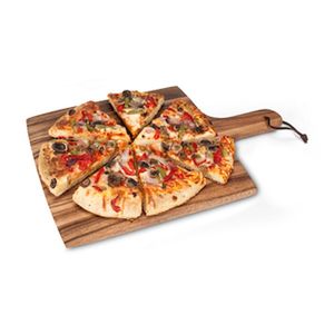 Handmade Wooden Pizza Chopping Block with Handle Non-Toxic & Easy to Clean Dishwasher Safe - Product Image 3