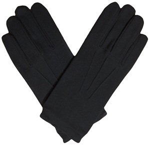 Gants en coton noir longueur poignet, style uni, chauds pour un usage quotidien en hiver - Product Image 1