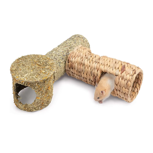 Túnel para conejos de jacinto de agua natural vietnamita, tejido a mano, juguete masticable ecológico para conejillos de indias y animales pequeños, escondite para mascotas - Product Image 2