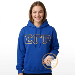 Sweat à capuche personnalisé en molleton de coton Sigma Gamma Rho, automne-hiver, avec logo brodé sur le devant, sororité, haute qualité, écologique - Product Image 4