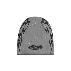 Private Label Luxury Shiny Rhinestone <b>Beanie</b> Winter Daily Ribbed Knit Women Men Lightweight Sparkly <b>Slouchy</b> Skull Cap Beach - Product Image 2