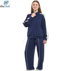 Wholesale Women Tracksuit Set Cotton Fleece Solid Eco-Friendly Breathable Streetwear Hoodie Sweatpants Two Piece Casual Outfit - Product Image 5