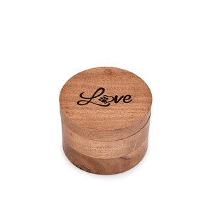 Wooden <b>Pet</b> <b>Urn</b> Natural Wood Finish Round Love Engraved Paw Print Keepsake Natural Wood Cremation Funeral <b>Urn</b> For Human Ash - Product Image 1