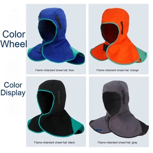 Casque de soudage en cuir de vachette ignifuge, protection du cou et de la tête, casquette de sécurité pour la soudure, en vente en ligne - Product Image 4