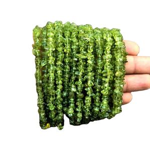 Peridoto verde Natural de 16 pulgadas, Gema de alta calidad, Chips sin cortar, cuentas para fabricación de joyas DIY - Product Image 1