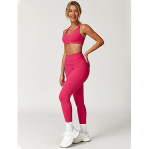 Conjunto Deportivo de 2 Piezas para Mujer, Transpirable, con Sujetador Deportivo y Leggings Talla XL, Conjuntos de Yoga y Fitness de Talla Grande de Pakistán - Product Image 1