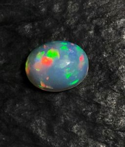 Magnifique opale d'Éthiopie naturelle multicolore, effet feu, cabochon. - Product Image 3