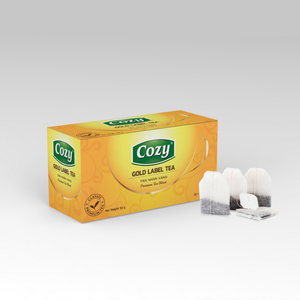 ถุงชาแบบใช้แล้วทิ้ง2024ถุงชาถุงทรงปิรามิดปิดด้วยความร้อนตราสีทองอบอุ่น - Product Image 1