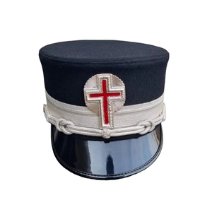 Boinas de Invierno Hechas a Mano, Estilo Militar, Bordadas con el Escudo de los Caballeros Templarios de Pakistán, en Mezclilla, Cuero, Poliéster, Lana y Algodón, para Exteriores - Product Image 5