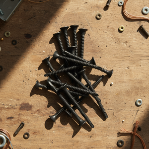 Tornillo para paneles de yeso de acero al carbono PDC Modelo 9, Clase 8.8, con punta de perforación de rosca estándar, autorroscante, cabeza de platillo/trompeta, recubierto de fosfato - Product Image 1