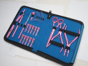Stylish Hot Pink Color Hair <b>Extension</b> & <b>Micro</b> Links Hair <b>Extensions</b> Tools Kit Customized Design Custom Logo - Product Image 6