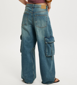 MEESAM LEATHER HOSIERY Unisex 100% Cotton Quick Dry High Waist Heavyweight Vintage Regular Fit Straight Denim Jeans Embossed - Product Image 2
