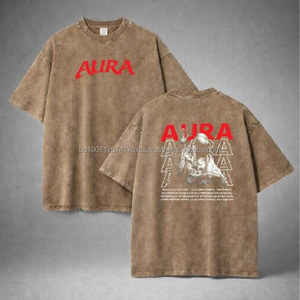<b>Vintage</b> Acid Washed T Shirt DTG DTF Men Heavyweight Cotton Blank Oversized <b>Tshirt</b> 100% Cotton for Men's T-shirt Wholesale Stock - Product Image 3