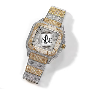 Reloj de Lujo con Diamantes Moissanite de Alta Calidad, Estilo Hip Hop, con Movimiento Mecánico y Esfera de Cristal, para Uso Diario y Regalos Empresariales - Product Image 4