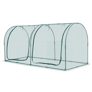 Gabbia per Piante da Esterno Facile da Installare, 2,4 x 1,2 x 1,2 m, Resistente al Vento, con Porta con Cerniera, Rete da Giardino per Protezione delle Piante - Product Image 1