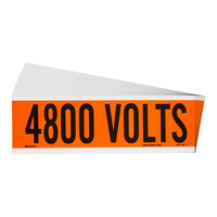 Étiquettes d'avertissement autocollantes durables Brady 4800 Volt pour conduites et équipements électriques