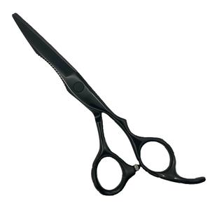 Tijeras de peluquería negras con hoja afilada de acero inoxidable BY IMANS - Product Image 1