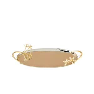 Modern Design <b>Butterfly</b> Design Metal Serving Tray With Enamel Interior For Home Decorative Serving Platter Or Gifting Accessory - Product Image 5