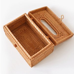 กล่องใส่กระดาษทิชชูหวายสานธรรมชาติคุณภาพพรีเมียม งานแฮนด์เมดจากเวียดนาม - Product Image 6